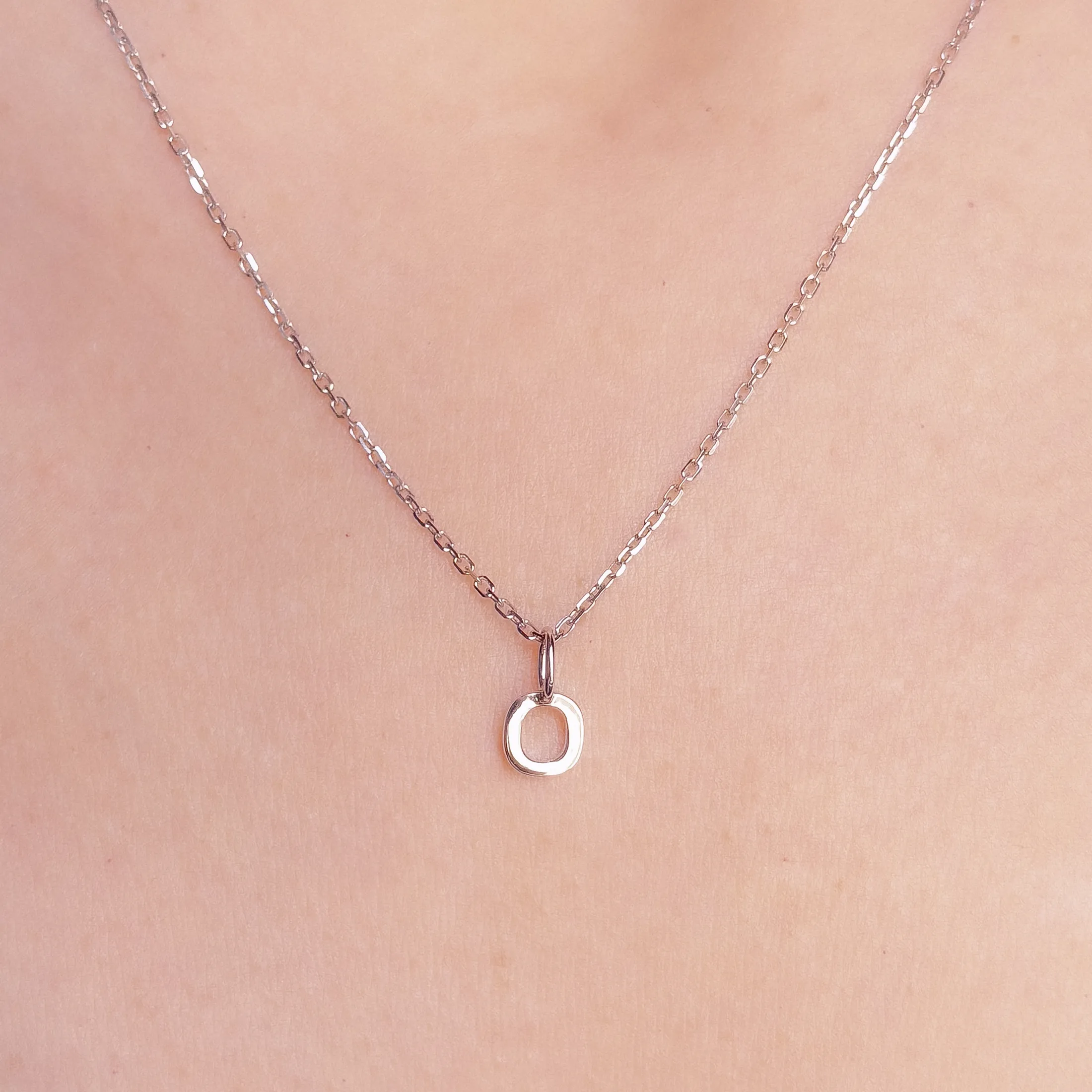 Personalized Letter O Pendant - alternate view