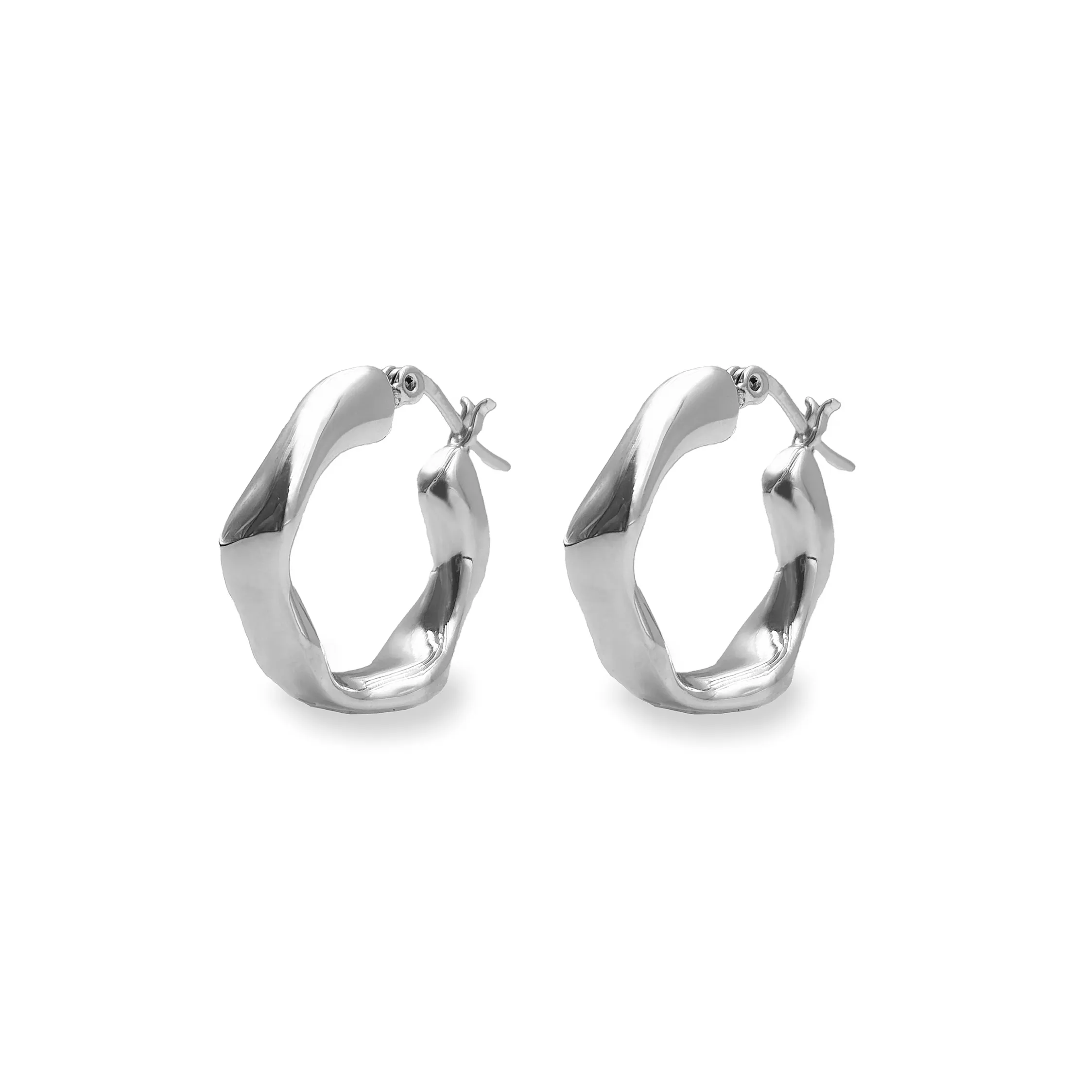 Wave Hoop Earrings