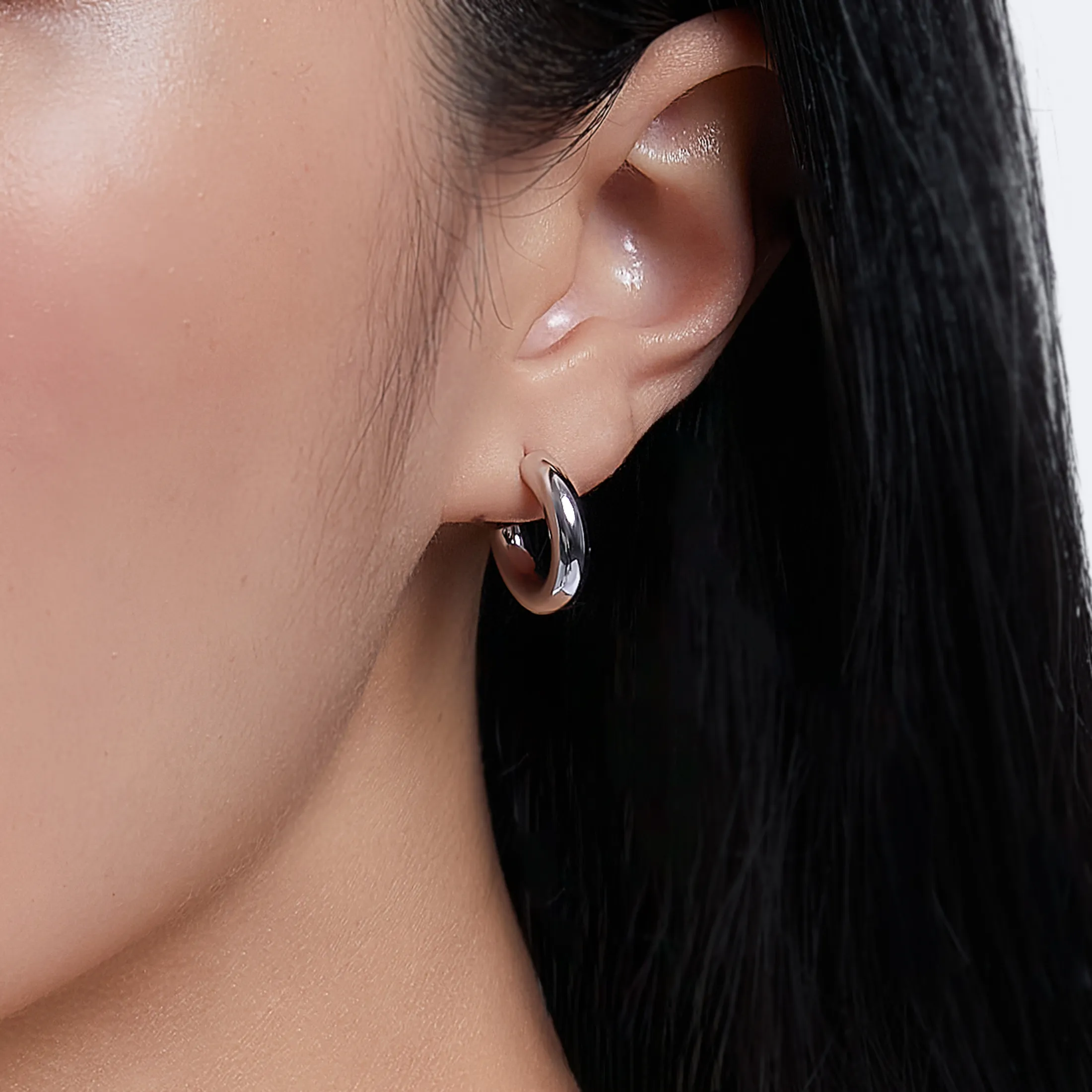 Mini Signature Hoop Earrings - alternate view