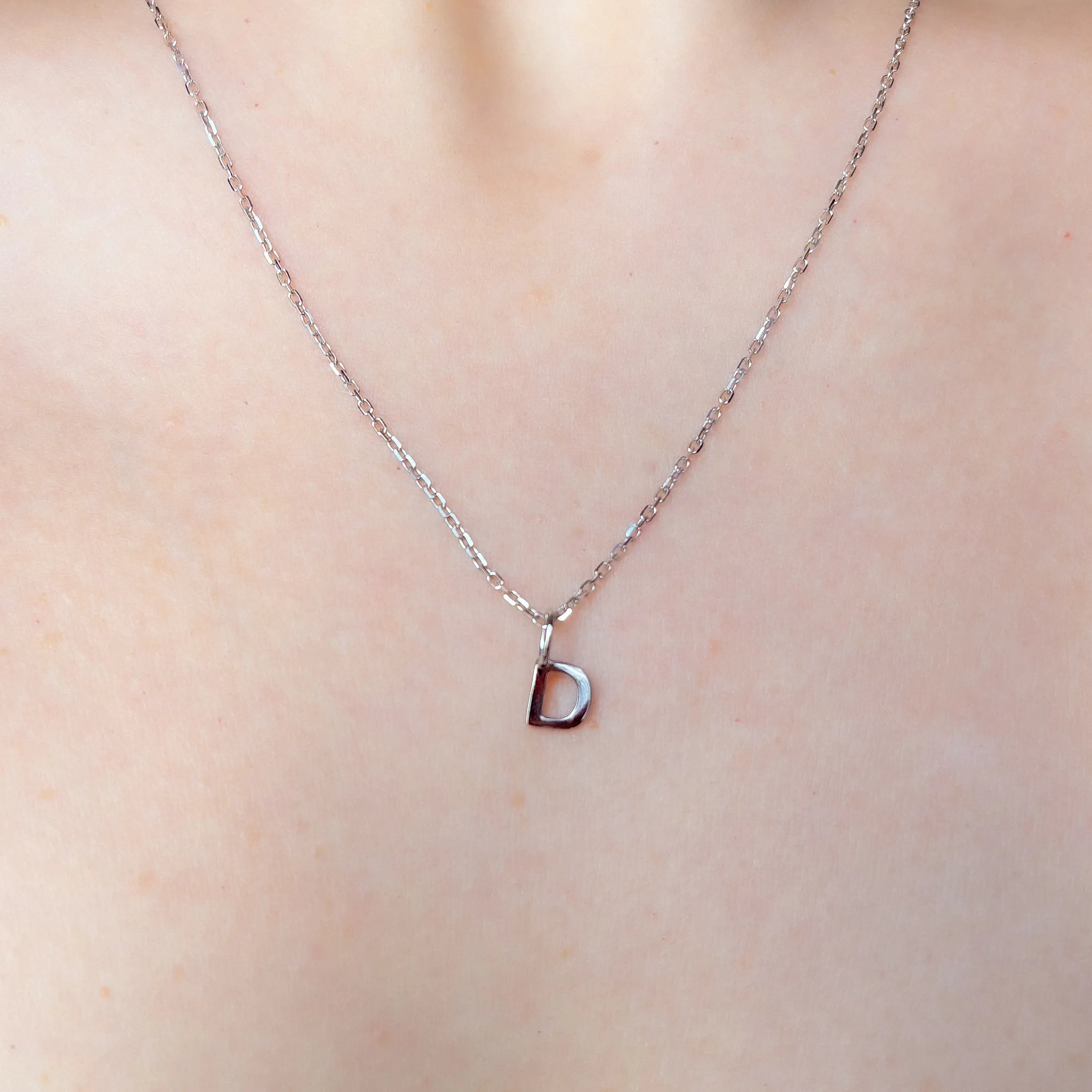 Personalized Letter D Pendant - alternate view