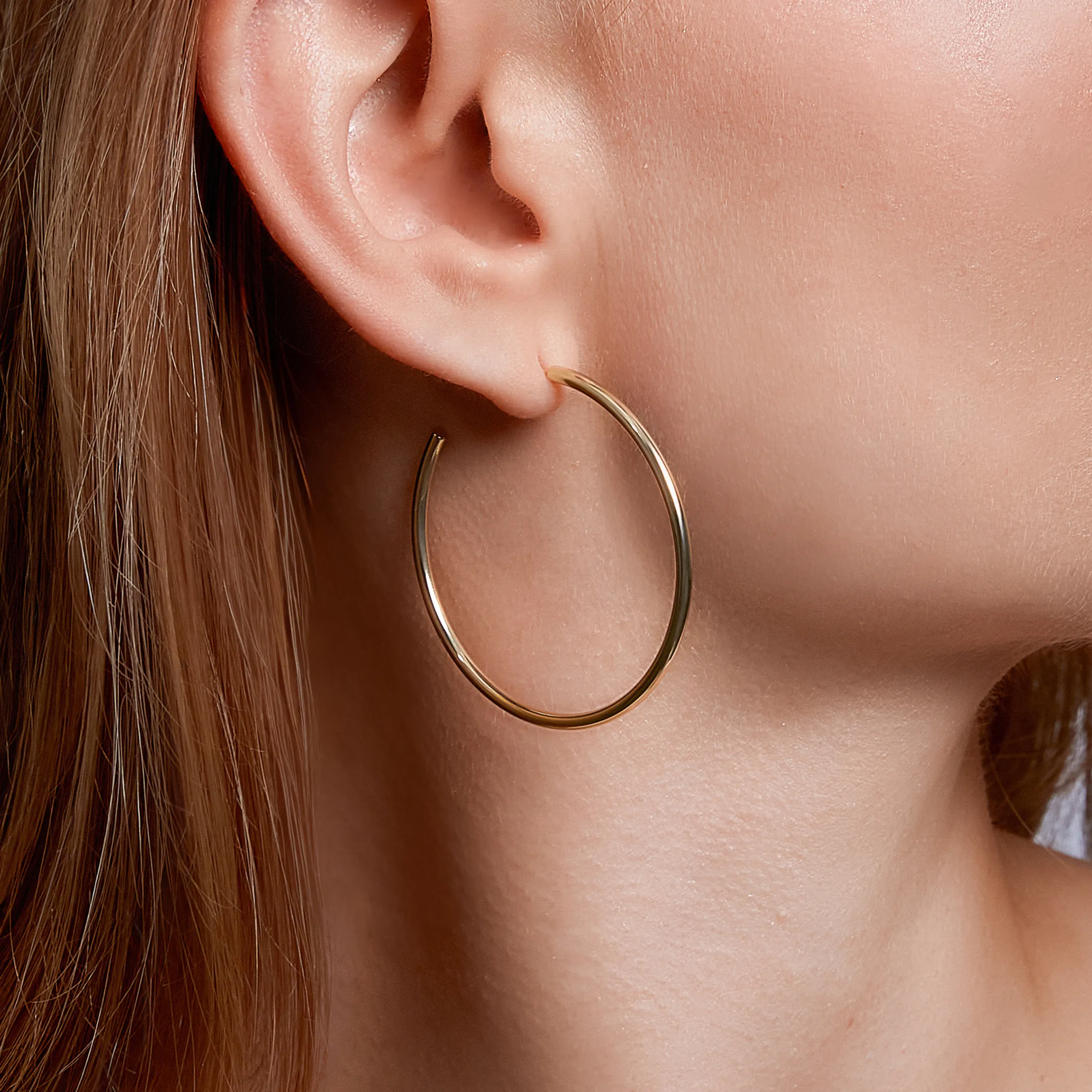 Classic Svelte Hoop Earrings - alternate view