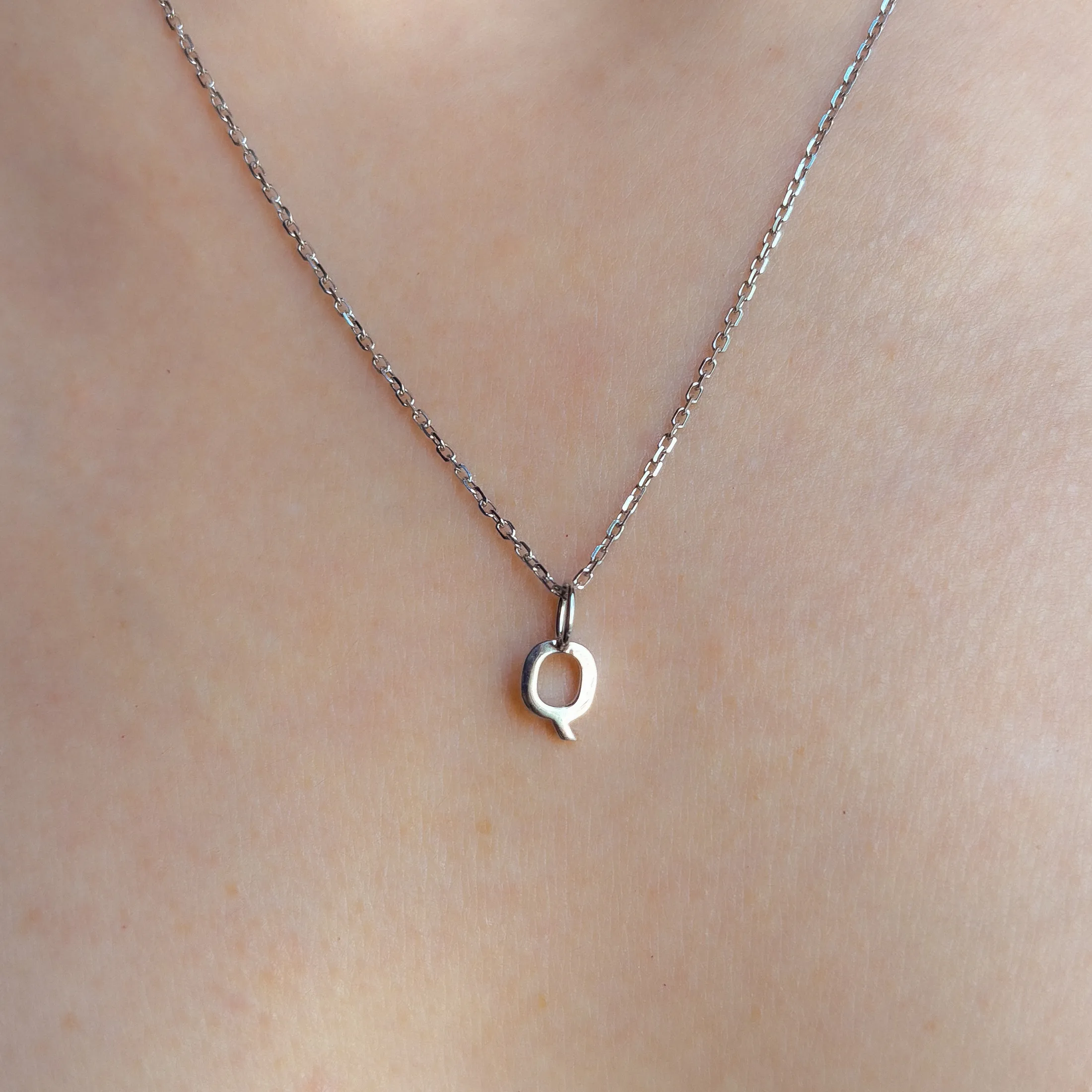 Personalized Letter Q Pendant - alternate view