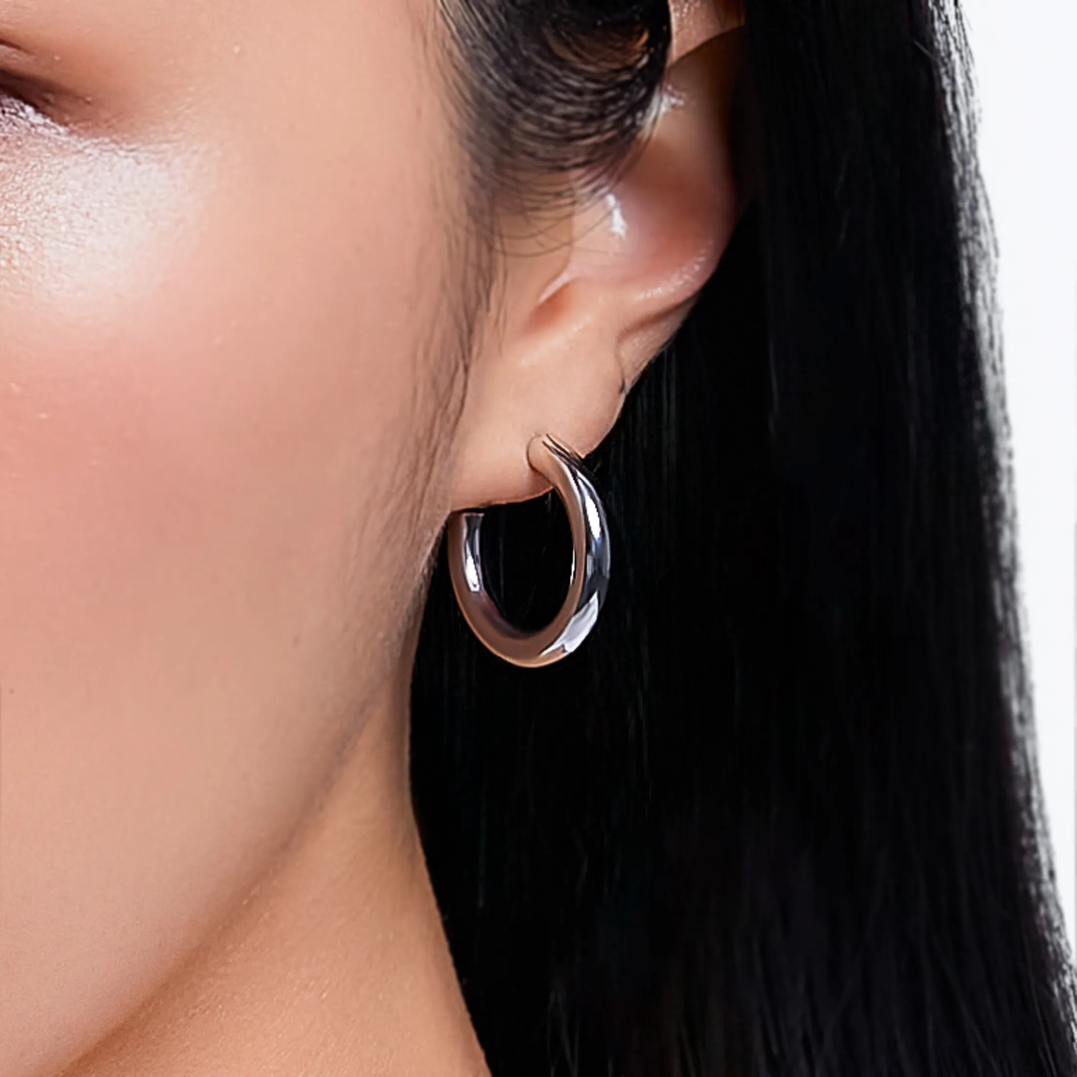 Classic Signature Hoop Earrings - alternate view