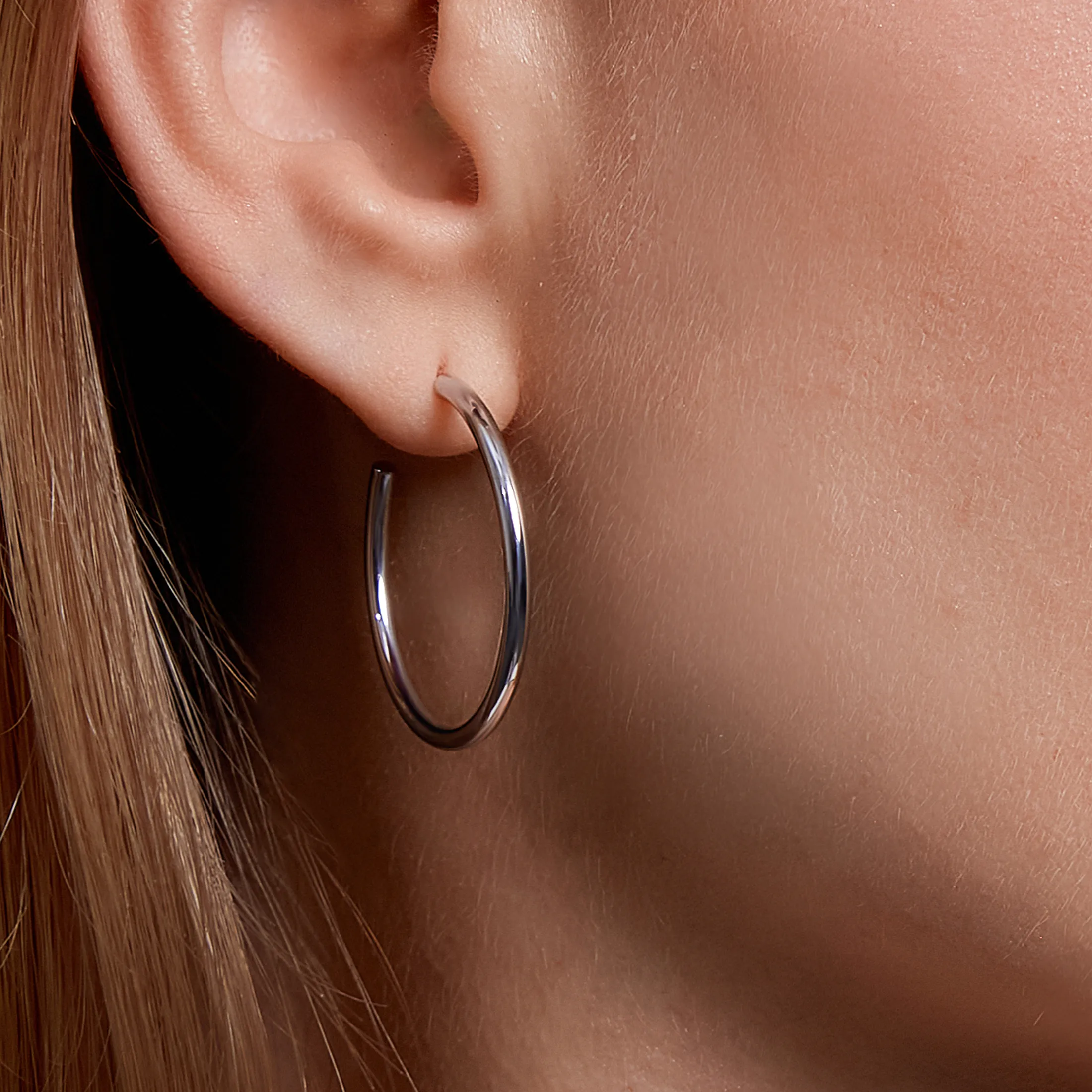 Petite Svelte Hoop Earrings - alternate view