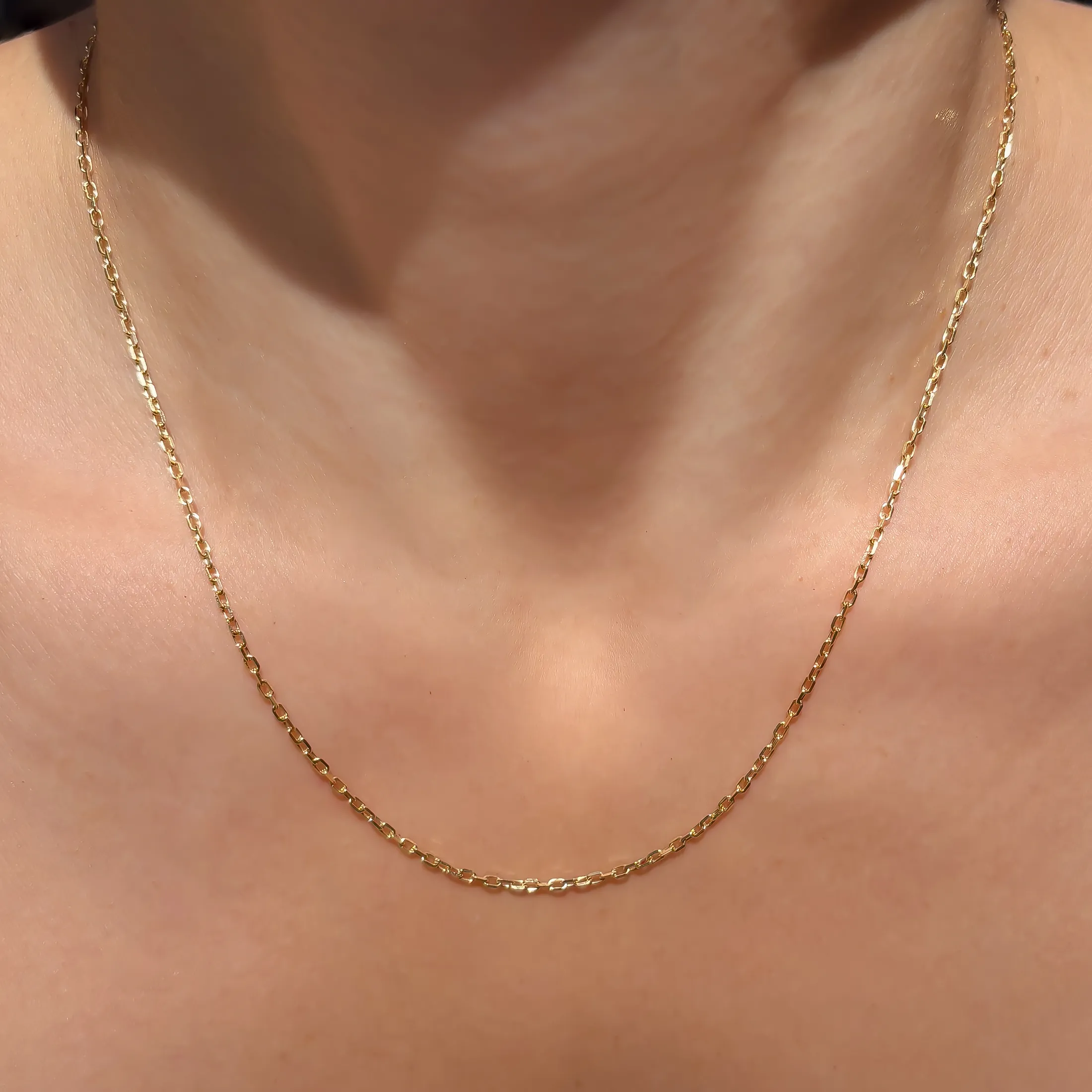 Classic Diamond Cut Chain Necklace - alternate view