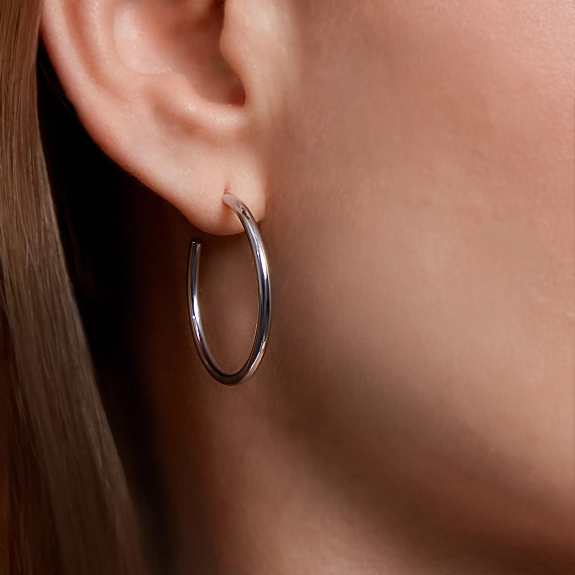 Petite Svelte Hoop Earrings - alternate view