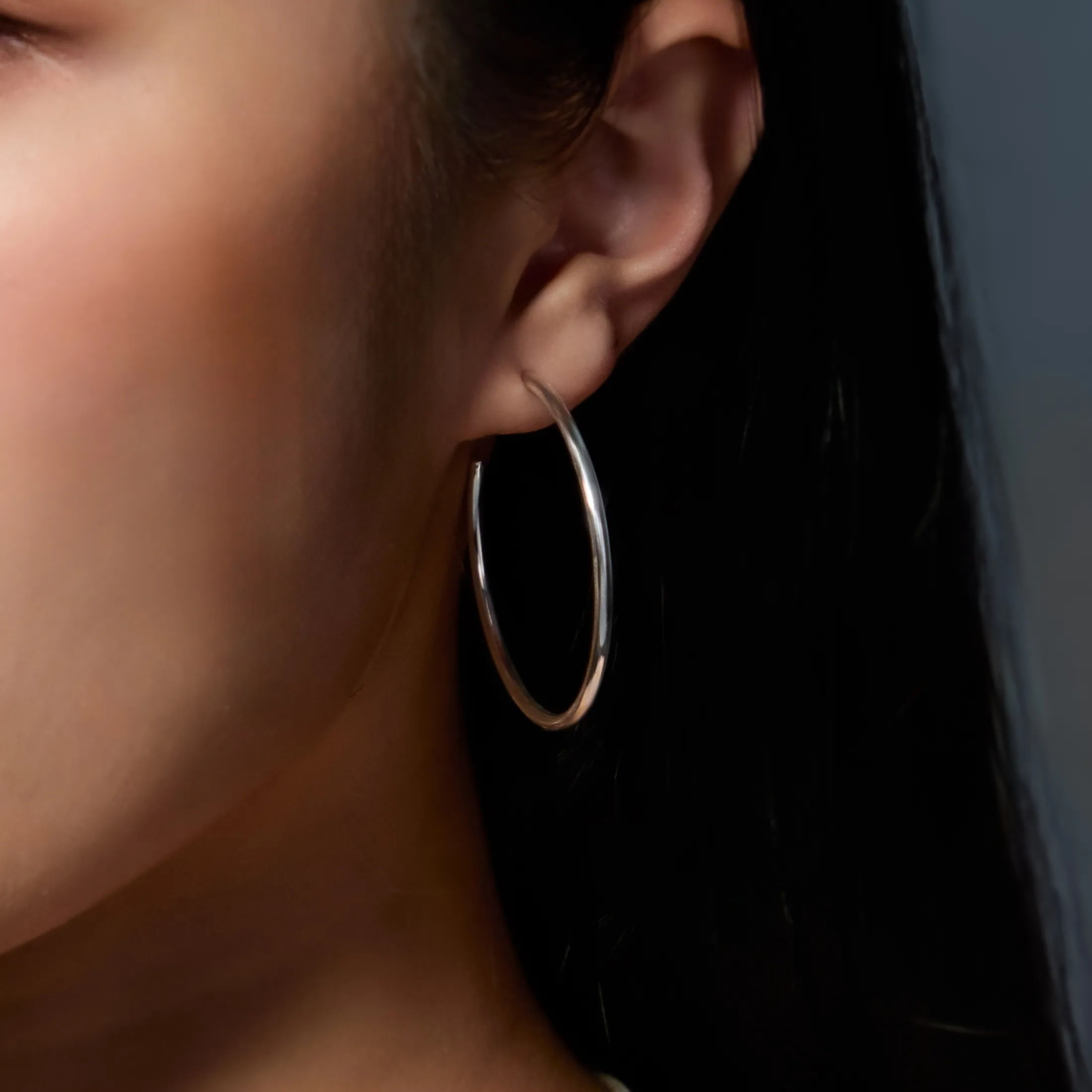 Classic Svelte Hoop Earrings - alternate view
