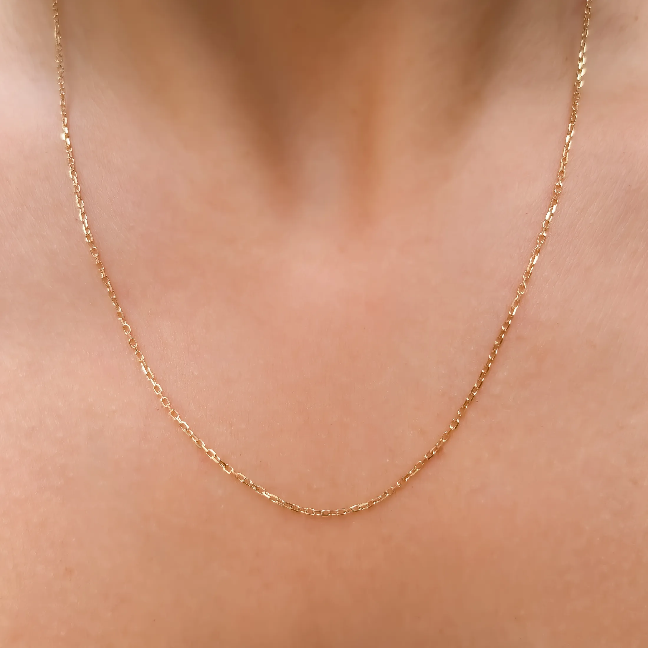 Petite Diamond Cut Chain Necklace - alternate view