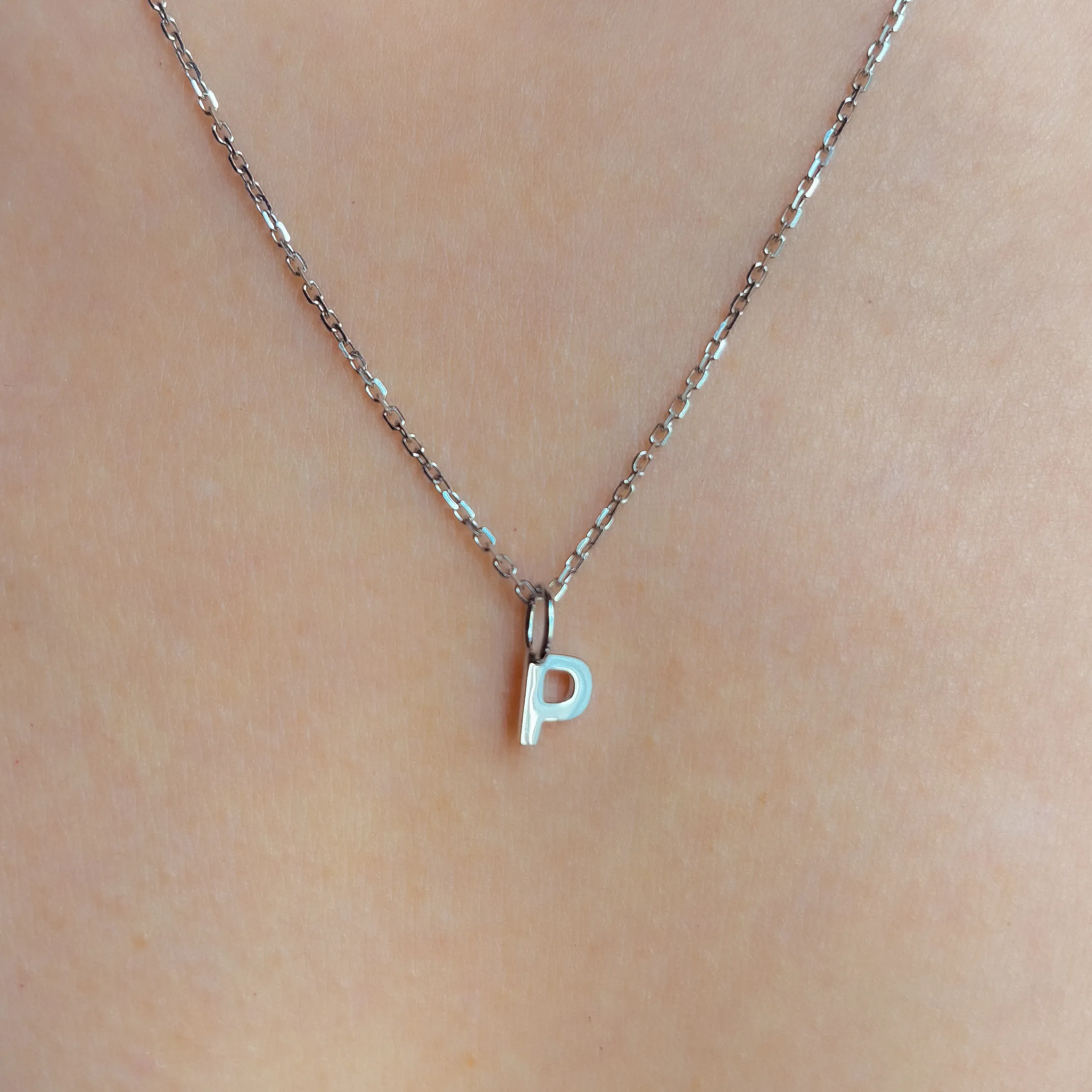 Personalized Letter P Pendant - alternate view