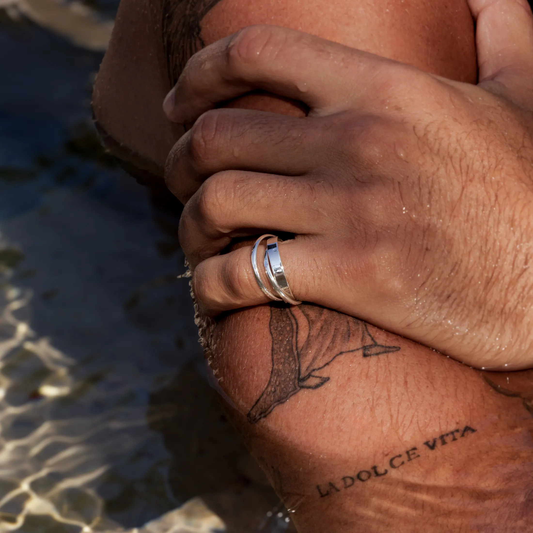 Interlocking Trinity Ring - alternate view