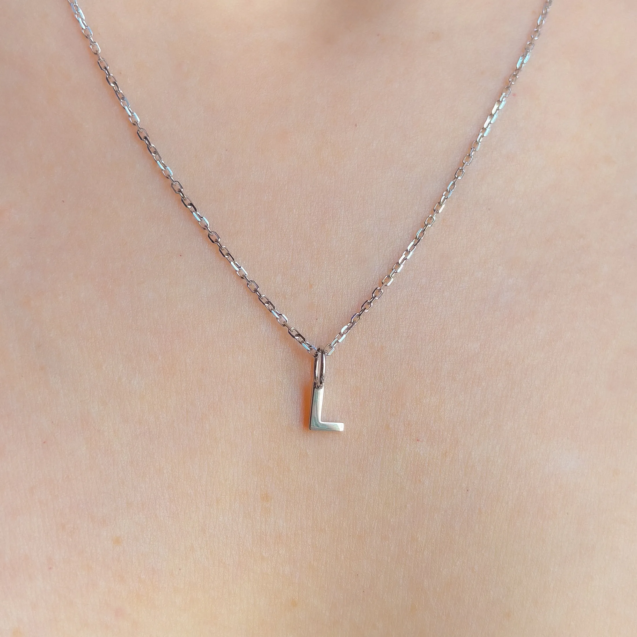 Personalized Letter L Pendant - alternate view