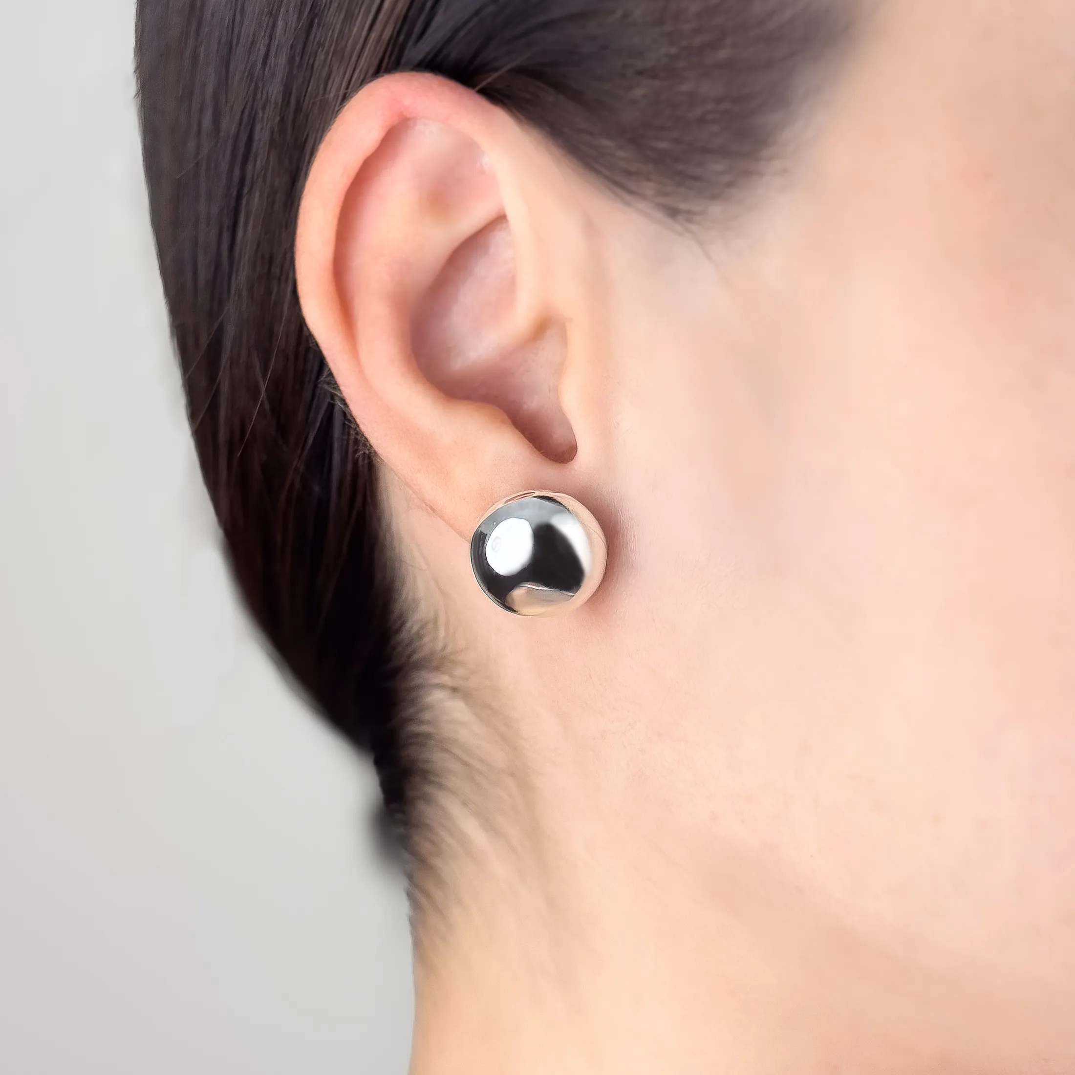 Half-Dome Stud Earrings - alternate view