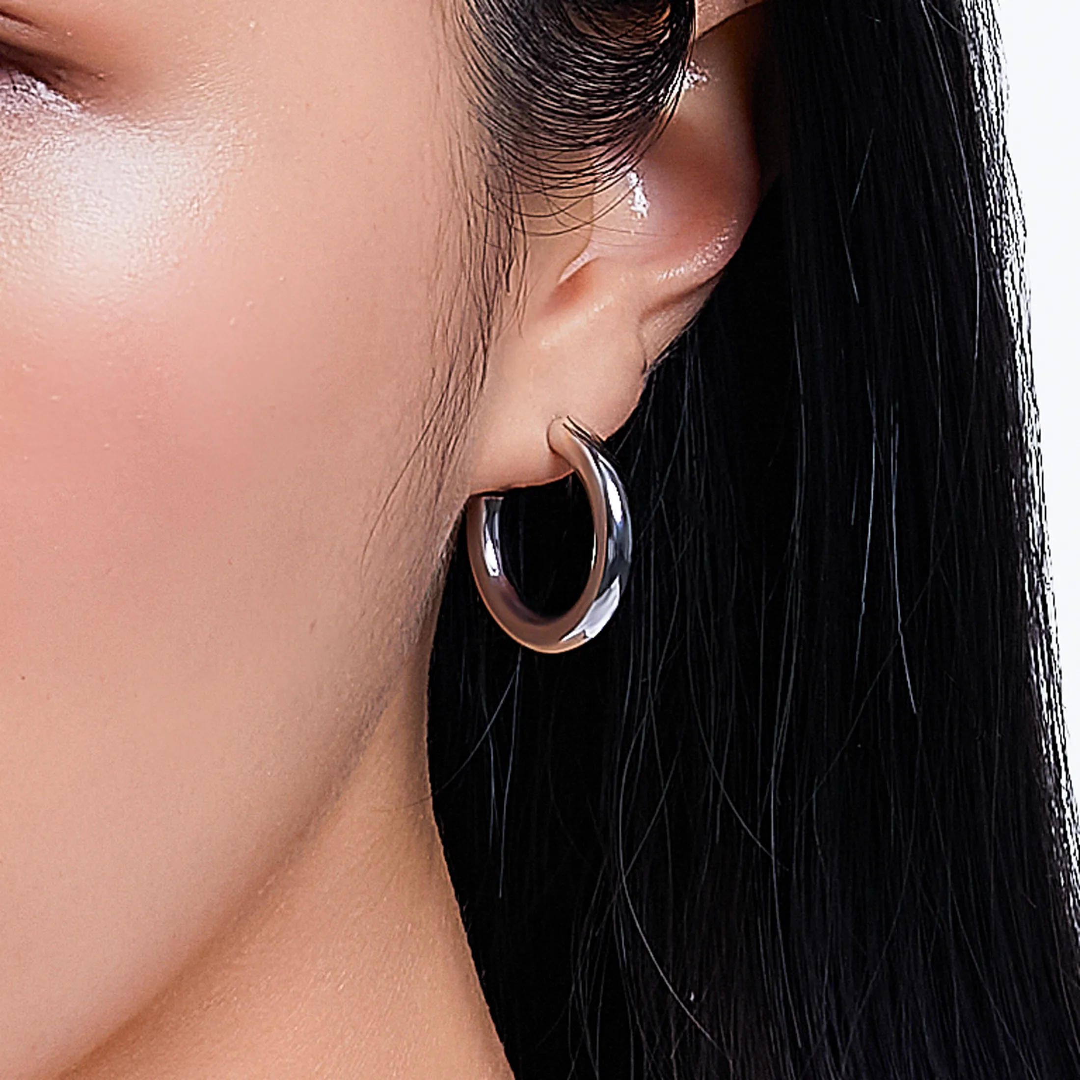 Classic Signature Hoop Earrings - alternate view