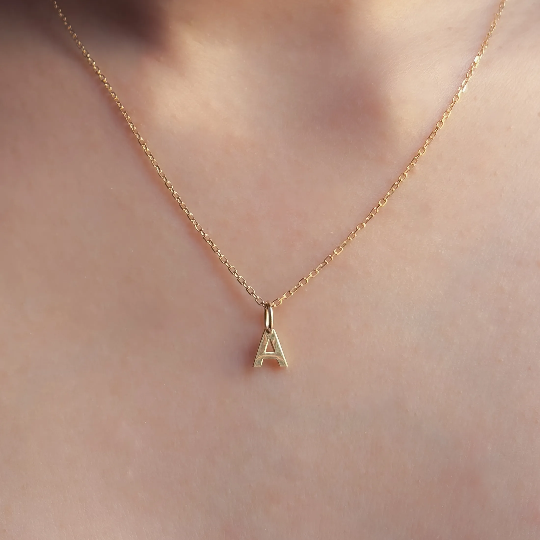 Personalized Letter A Pendant - alternate view