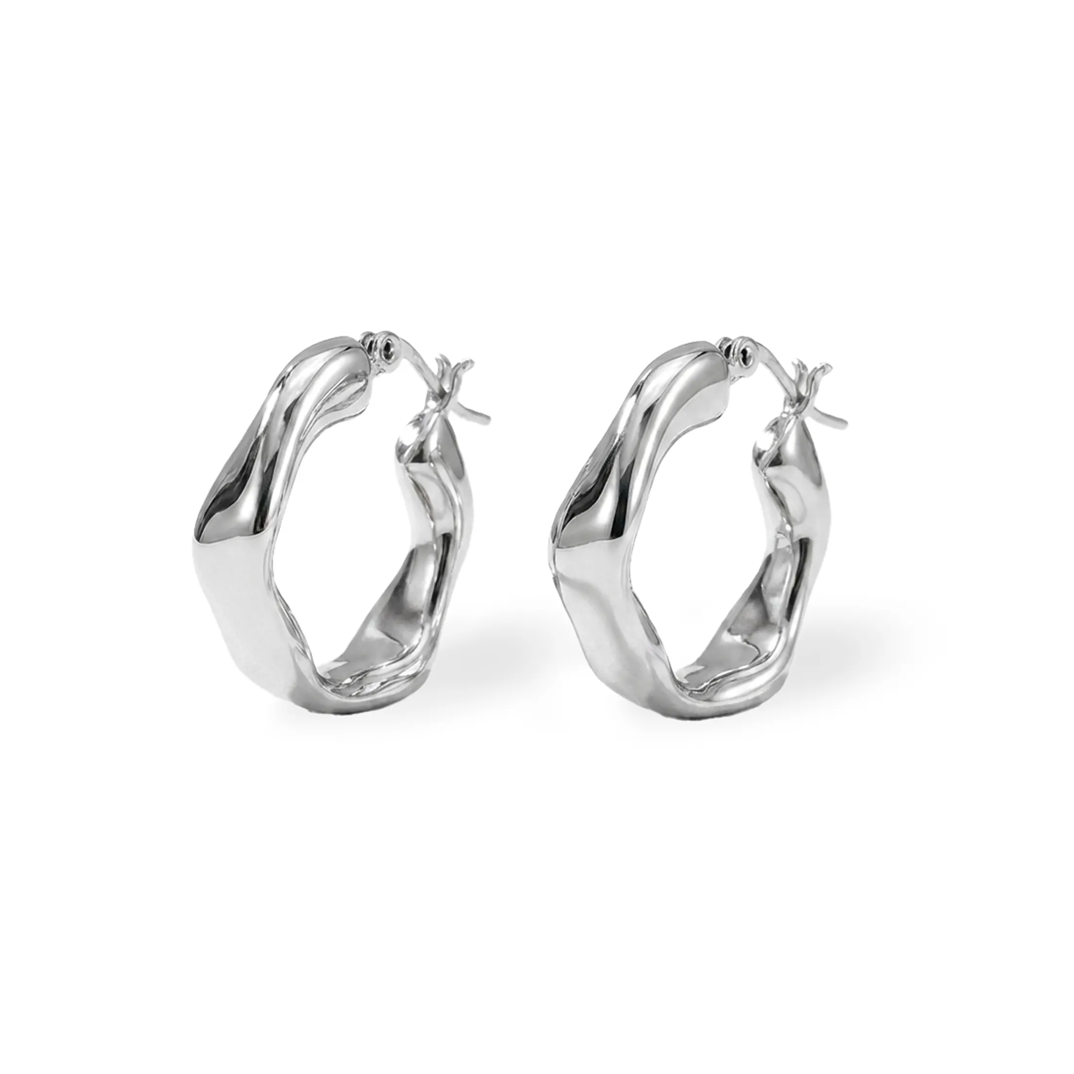 Wave Hoop Earrings