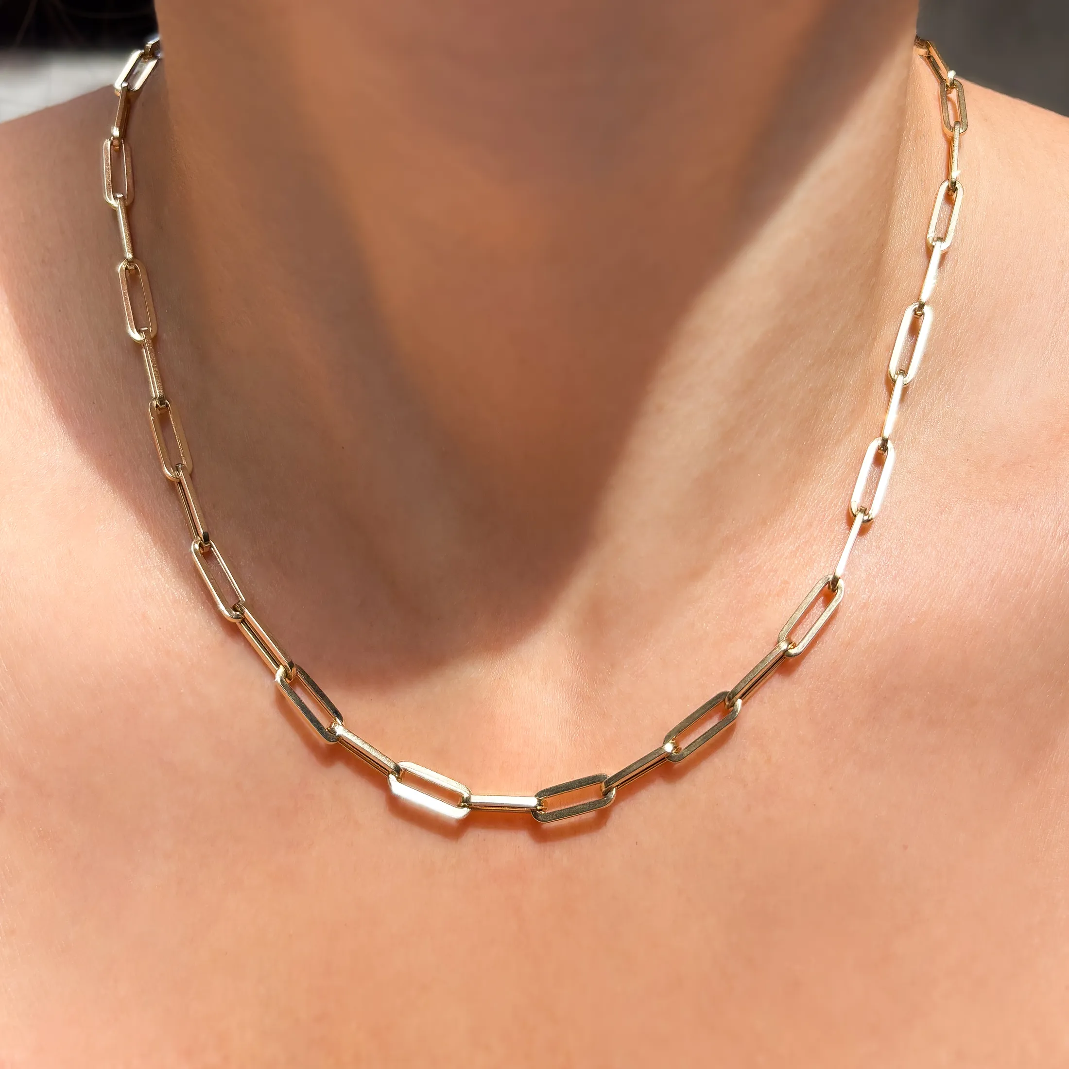 Classic Paperclip Chain Necklace - alternate view