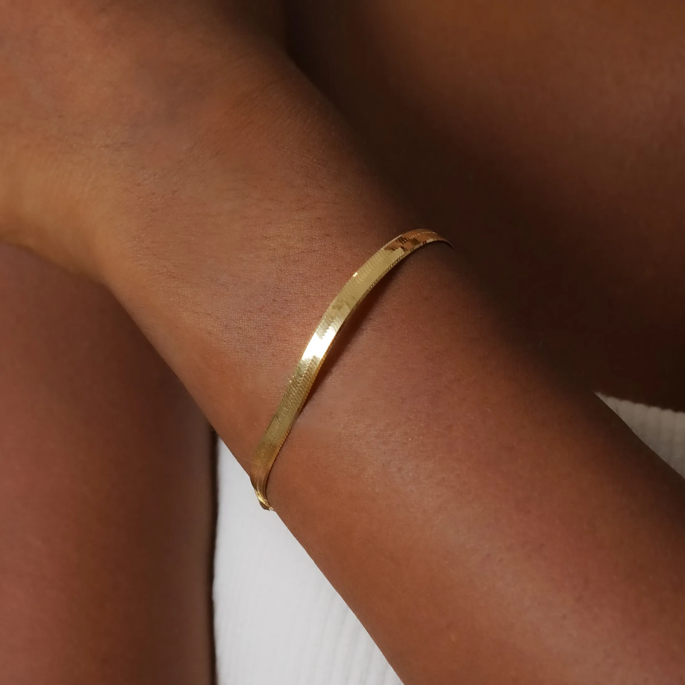 Herringbone Chain Bracelet - alternate view