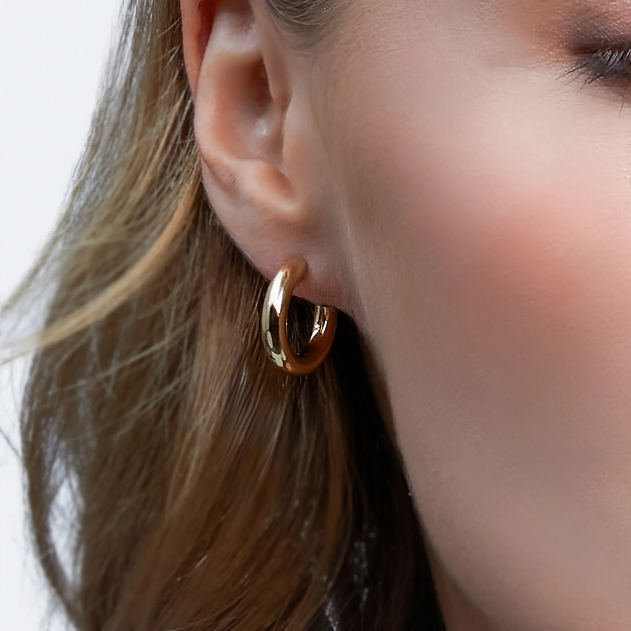 Petite Signature Hoop Earrings - alternate view