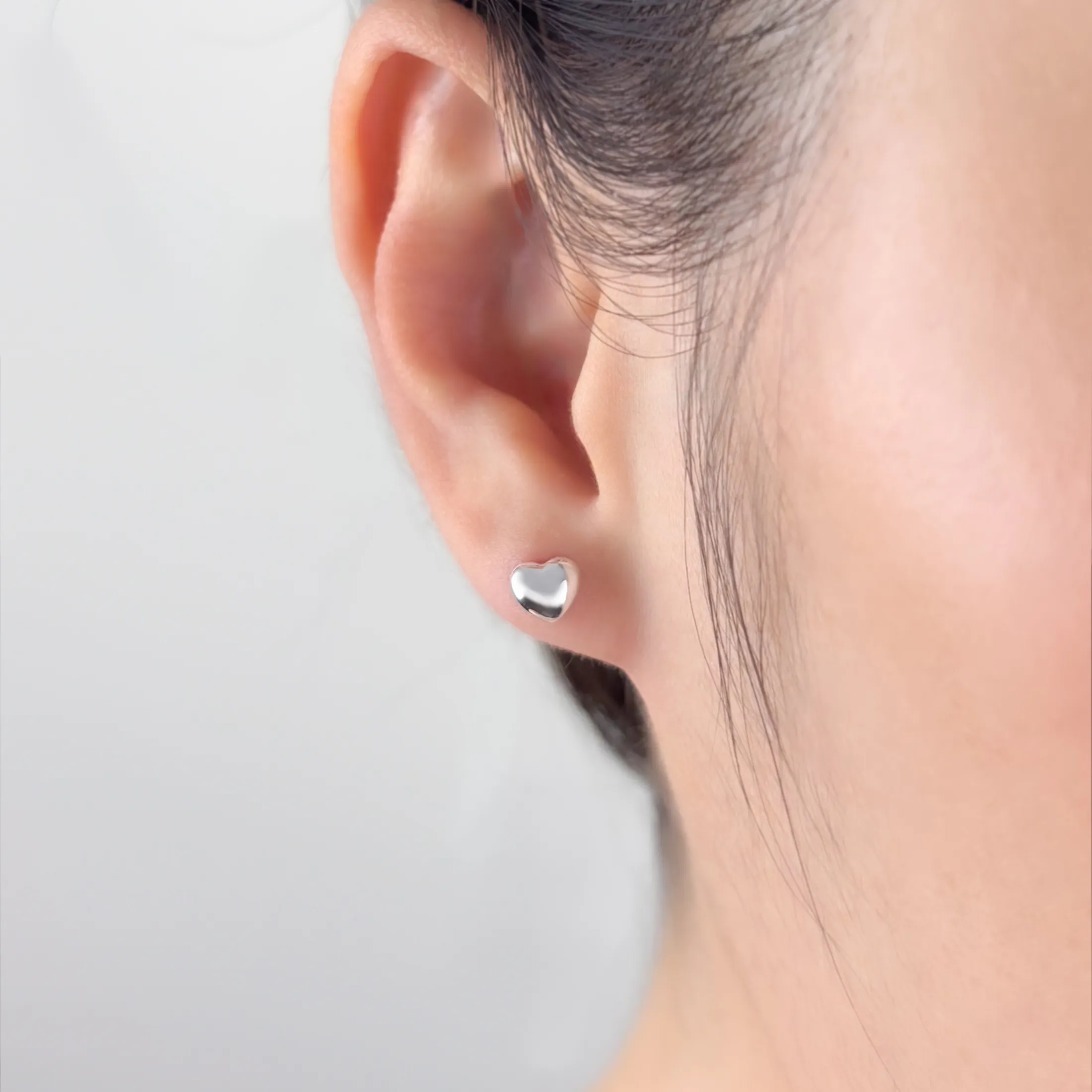 Mini Heart Stud Earrings - alternate view