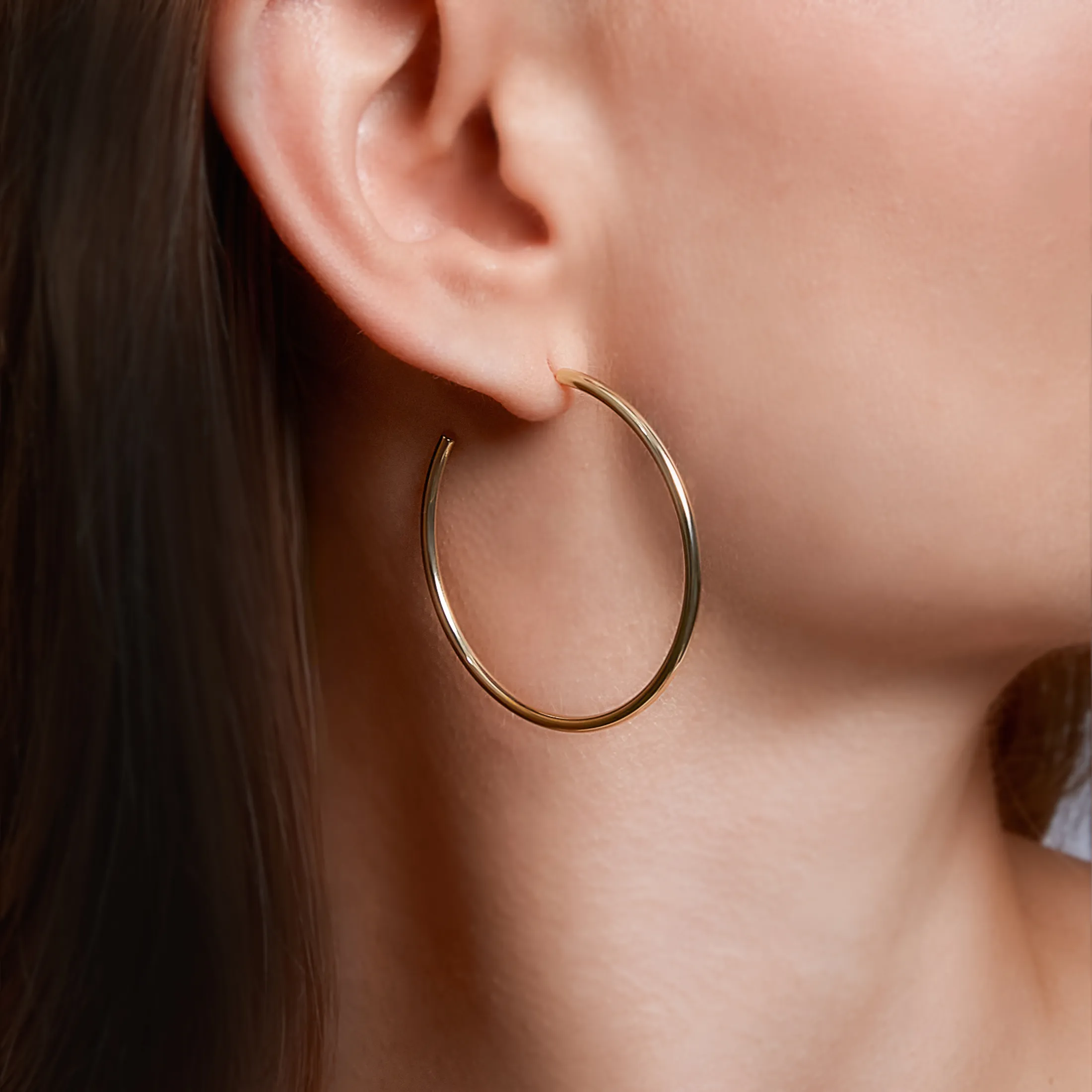 Classic Svelte Hoop Earrings - alternate view