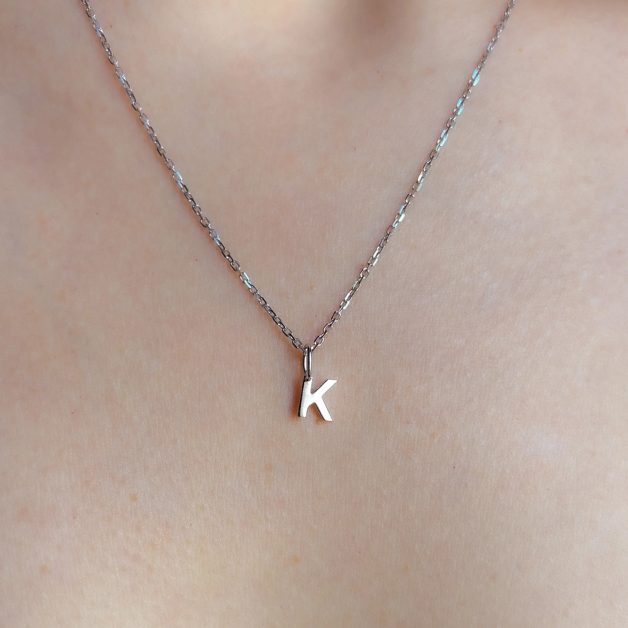 Personalized Letter K Pendant - alternate view